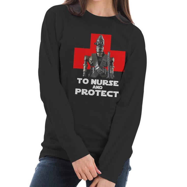 The Mandalorian To Nurse And Protect Women Long Sleeve Tshirt