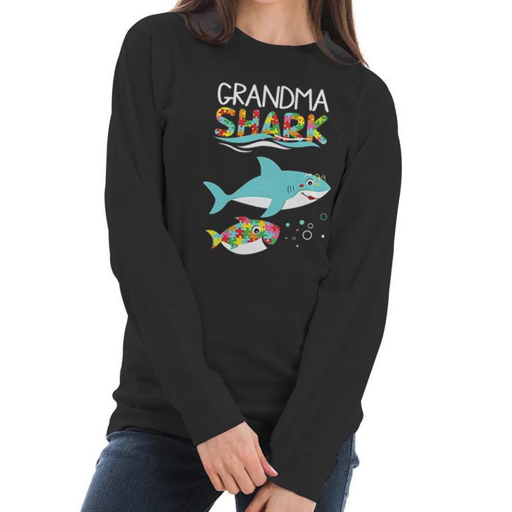 Matching For Family Shark Grandma Shark Women Long Sleeve Tshirt