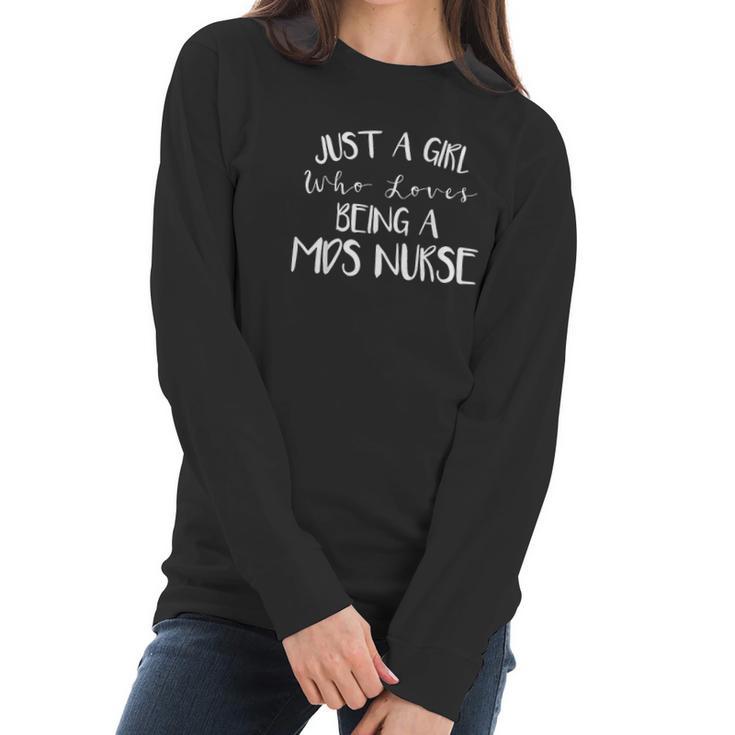 Mds Nurse Nursing Gift Women Long Sleeve Tshirt