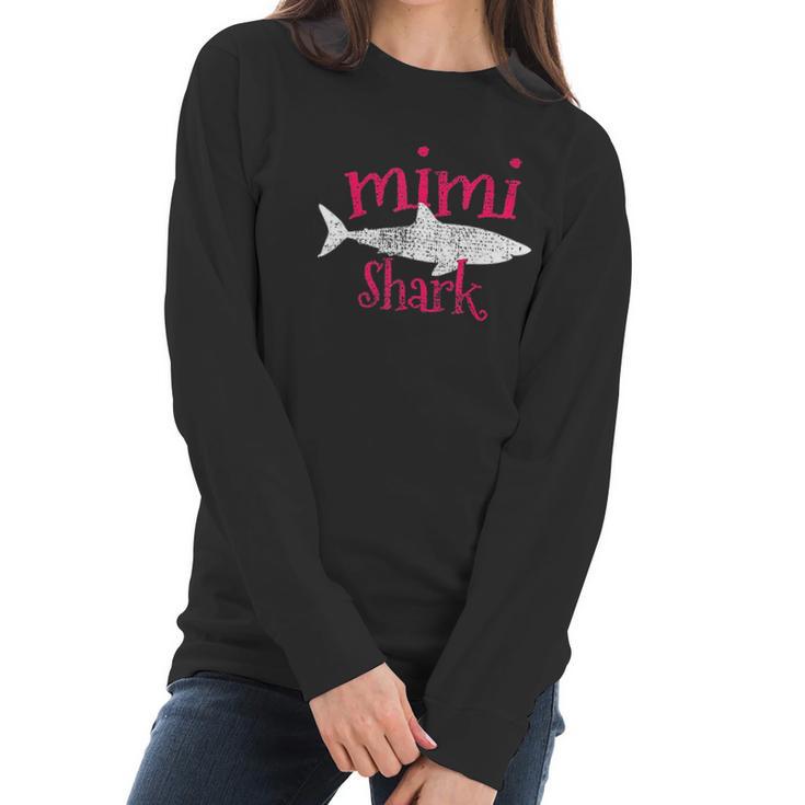 Mimi Grandmother Grandma Shark Gift Vintage Women Long Sleeve Tshirt