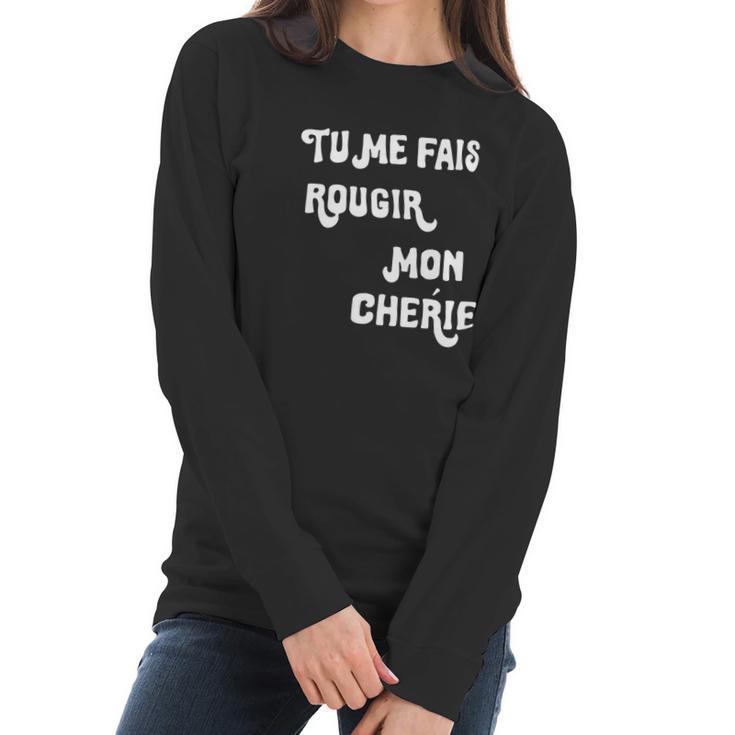 Mindy Kaling Tume Fais Rougir Mom Cherie Women Long Sleeve Tshirt