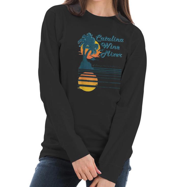 Mixer Catalina Wine Palm And Beach Women Long Sleeve Tshirt