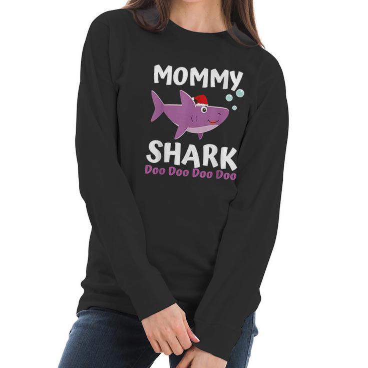 Mommy Shark Christmas Women Long Sleeve Tshirt