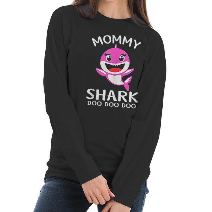 Mommy Shark Funny Mothers Day Gift Women Long Sleeve Tshirt