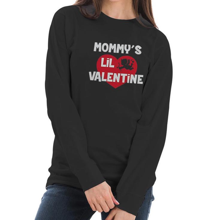 Mommys Lil Valentine Cute Valentines Day Outfit Women Long Sleeve Tshirt