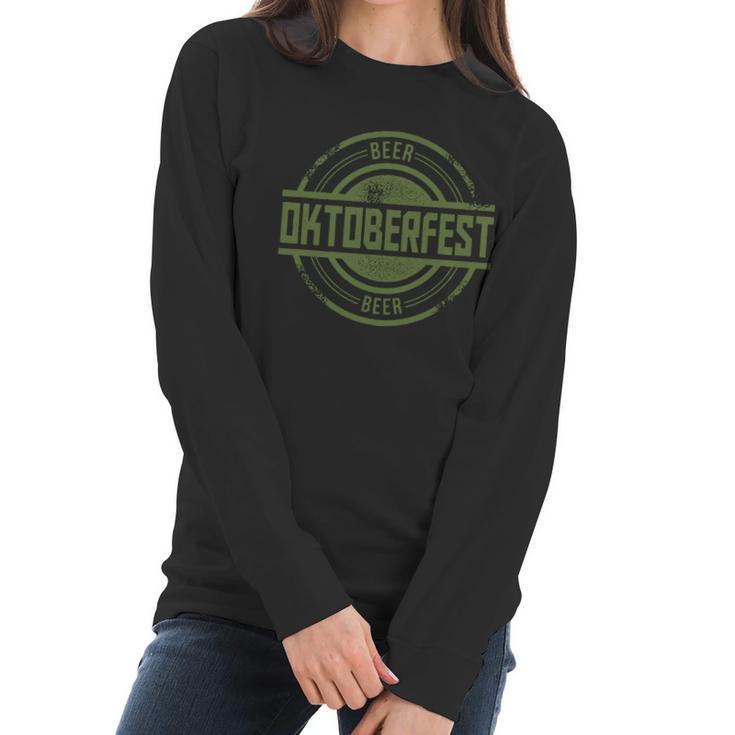 Oktoberfest Vintage Beer Logo Women Long Sleeve Tshirt