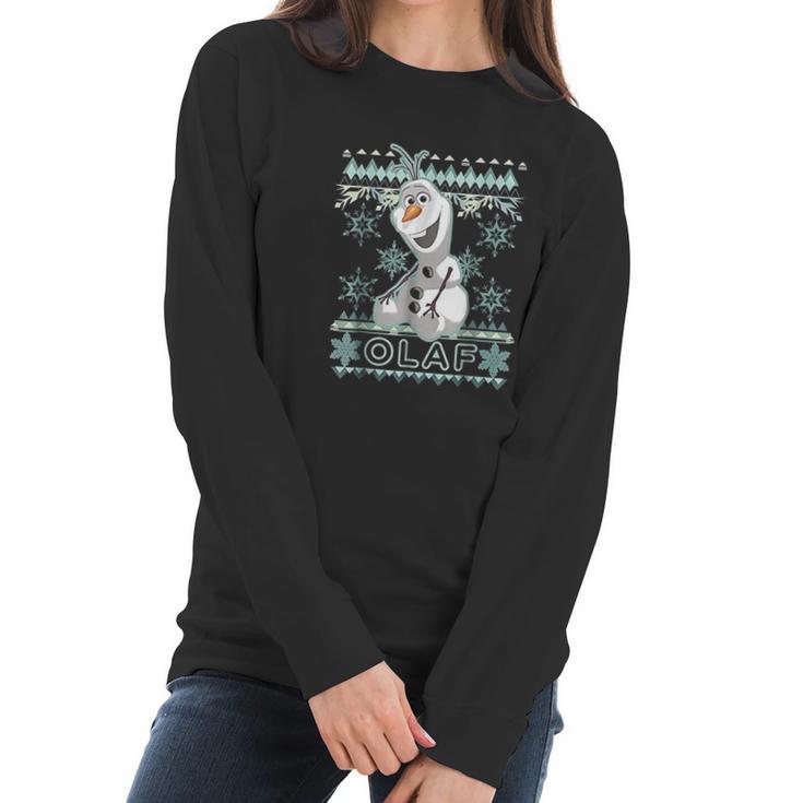 Olaf Christmas Graphic Women Long Sleeve Tshirt