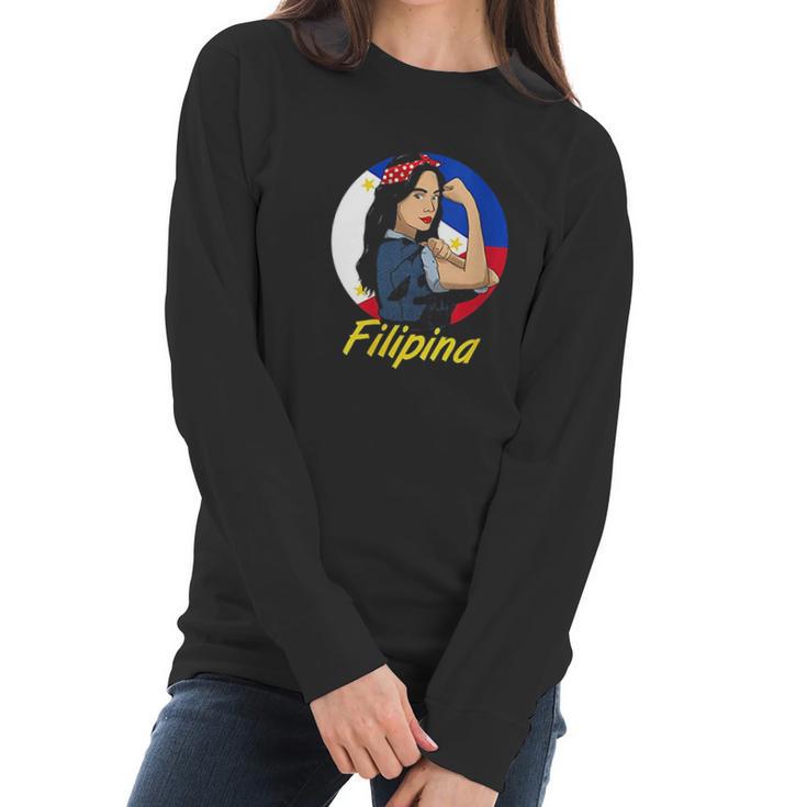 Philippines Pinay Filipina Pride Strong Proud Women Wife Women Long Sleeve Tshirt