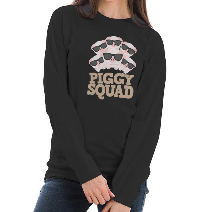 Pig Lovers Funny Piggy Squad Cute Pig Gifts Women Women Long Sleeve Tshirt