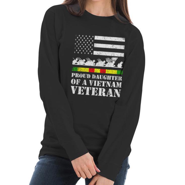 Proud Daughter Of A Vietnam Veteran Gift Graphic Design Printed Casual Daily Basic Women Long Sleeve Tshirt