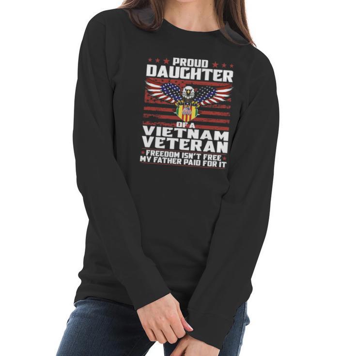 Proud Daughter Of A Vietnam Veteran Patriotic Family Women Long Sleeve Tshirt