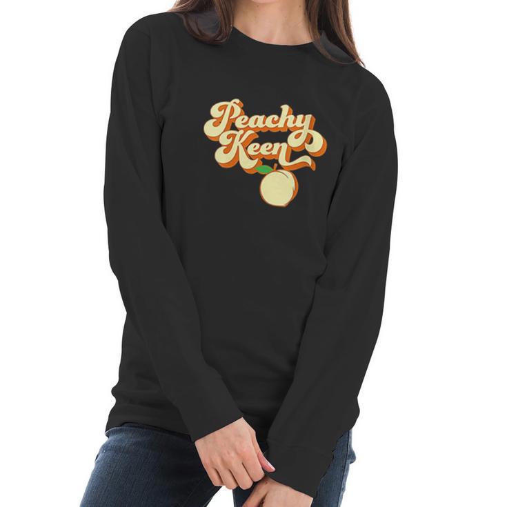 Womens Retro 1980S Peachy Keen Women Long Sleeve Tshirt