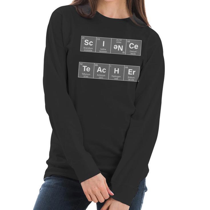 Science Teacher Periodic Table Logo Women Long Sleeve Tshirt