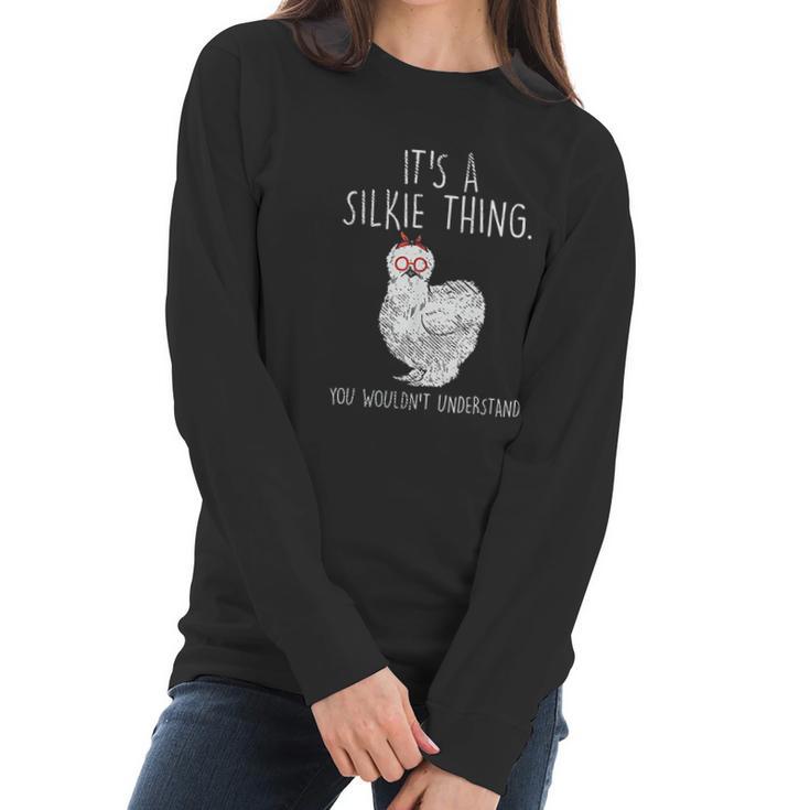 Silkie Chicken Women Long Sleeve Tshirt