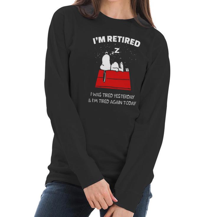 Snoopy Retired Shirt Women Long Sleeve Tshirt