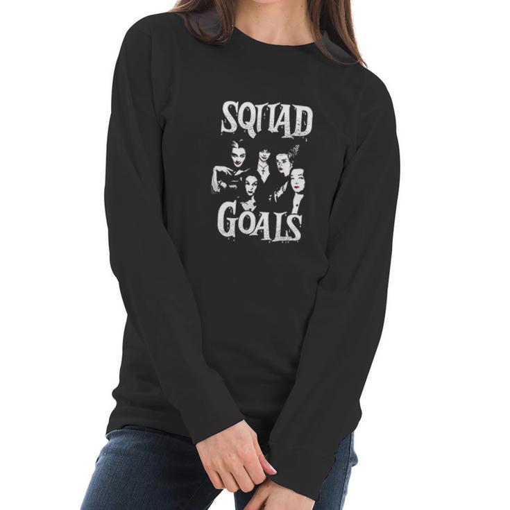 Squad Goals Creepy Girls Ghoul Girl Gang Elvira Vampira Morticia Addams Lily Graphic Gift Men Women Women Long Sleeve Tshirt