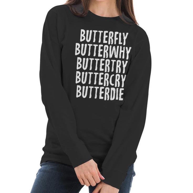 Swimmer Butterfly Butterdie Funny Sports Swimmings Women Long Sleeve Tshirt