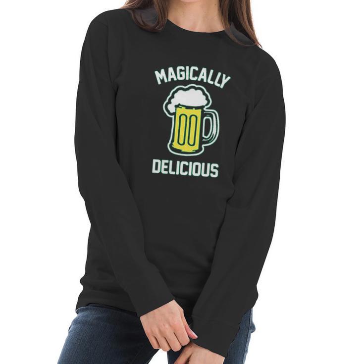 Tipsy Elves Funny Beer Drinking St Patricks Graphic Women Long Sleeve Tshirt