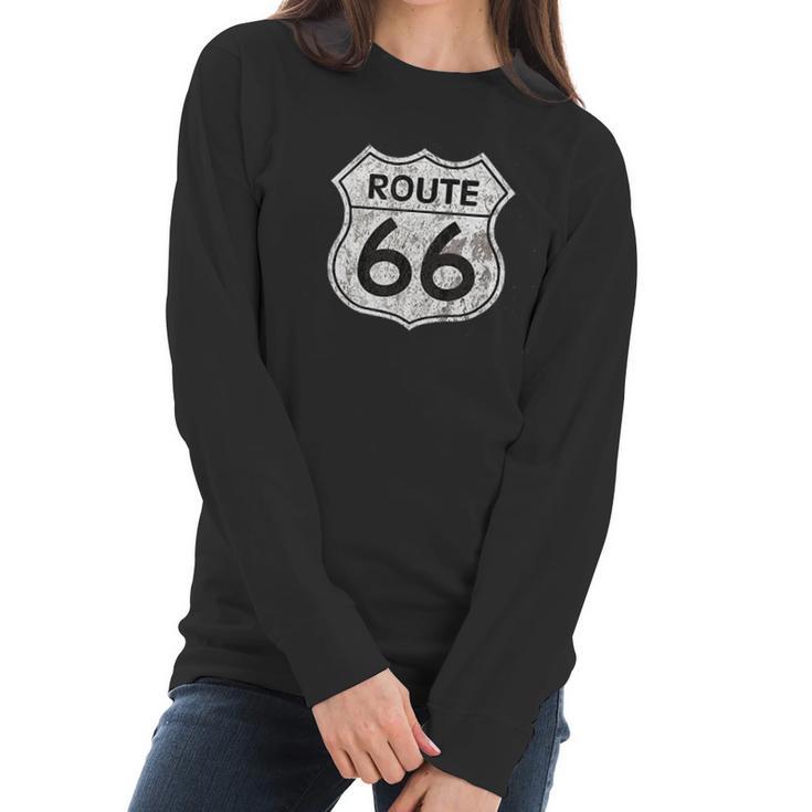 Historic Route 66 Vintage Distressed Style Men Women T-Shirt Graphic Print Casual Unisex Tee Women Long Sleeve Tshirt