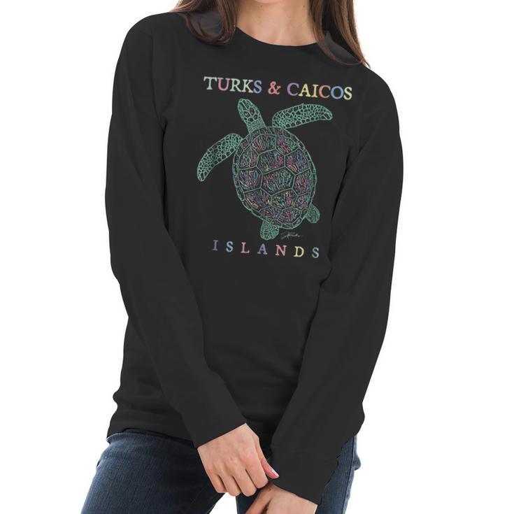 Turks & Caicos Islands Sea Turtle Women Long Sleeve Tshirt