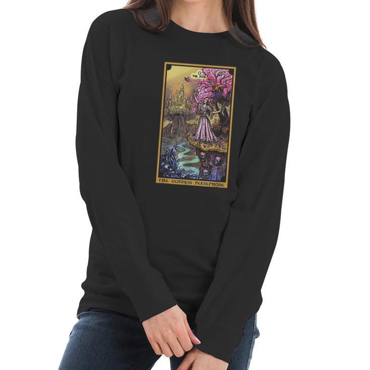 The Underworld Goddess The Fool Tarot Card Women Long Sleeve Tshirt