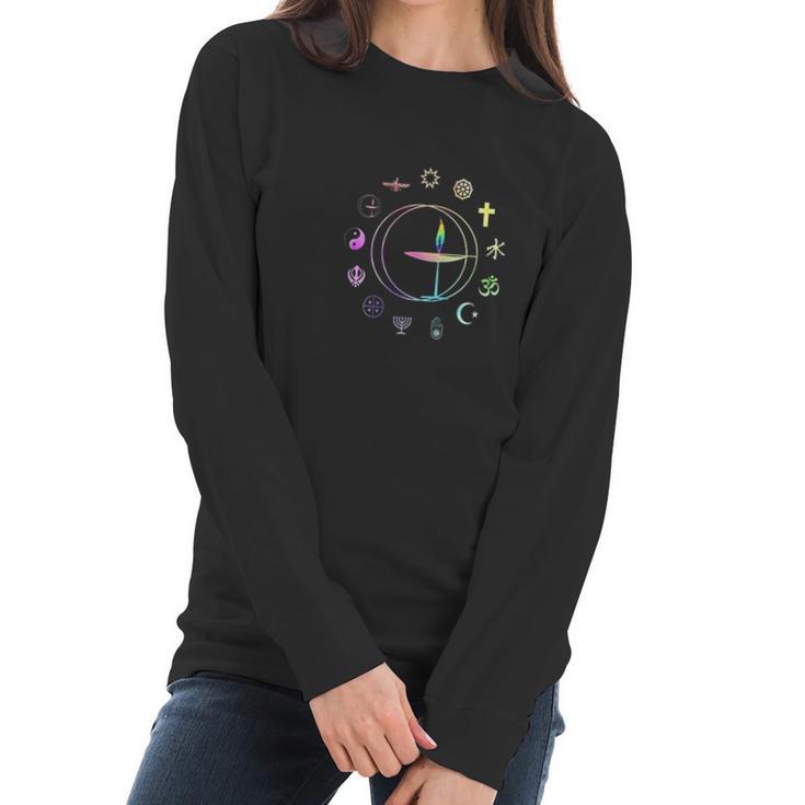 Unitarian Universalist  Rainbow Women Long Sleeve Tshirt