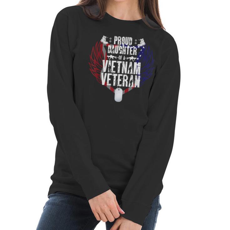 Usa Pride Patriotic Women Gift Idea Vietnam Women Long Sleeve Tshirt