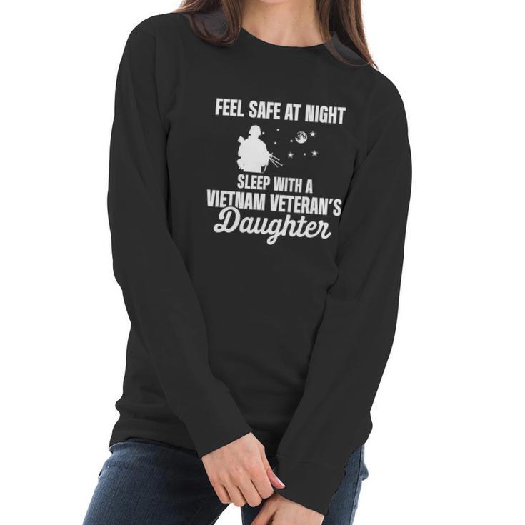 Vietnam War Veteran Daughter Safe Military Soldier Vet Graphic Design Printed Casual Daily Basic Women Long Sleeve Tshirt