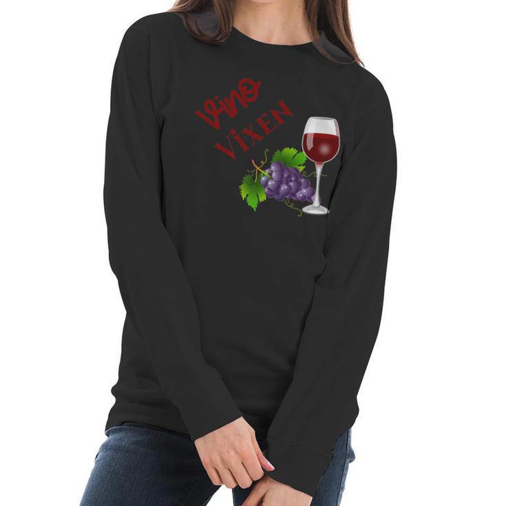 Vino Vixen Wine Lovers Women Long Sleeve Tshirt