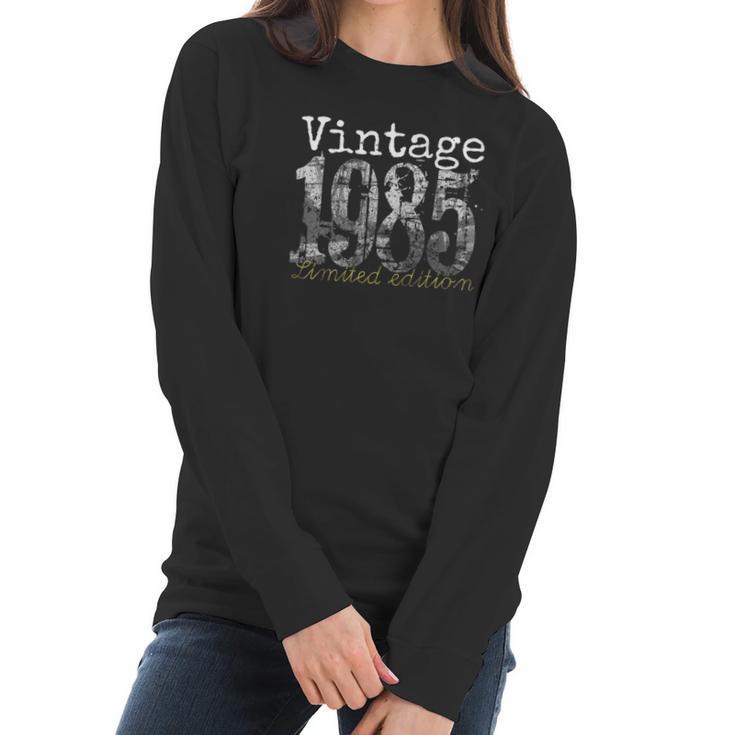 Womens Vintage 1985 Tee - 36 Years Old  1985 36Th Birthday Gift V-Neck Women Long Sleeve Tshirt