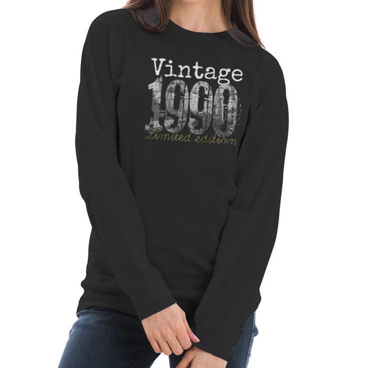 Womens Vintage 1990 Tee - 31 Years Old  1990 31St Birthday Gift V-Neck Women Long Sleeve Tshirt