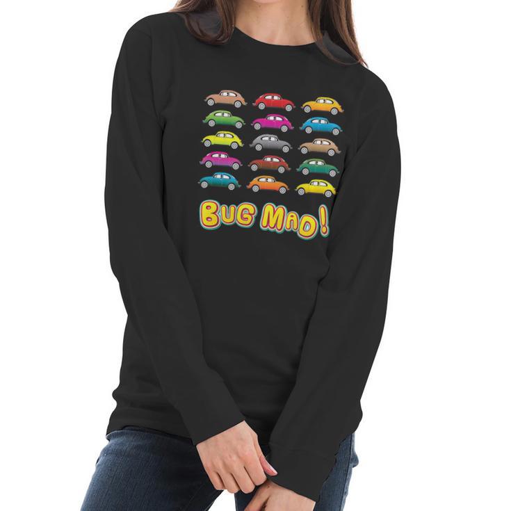 Volkswagen Beetle Vw Bug Mad T-Shirt Women Long Sleeve Tshirt