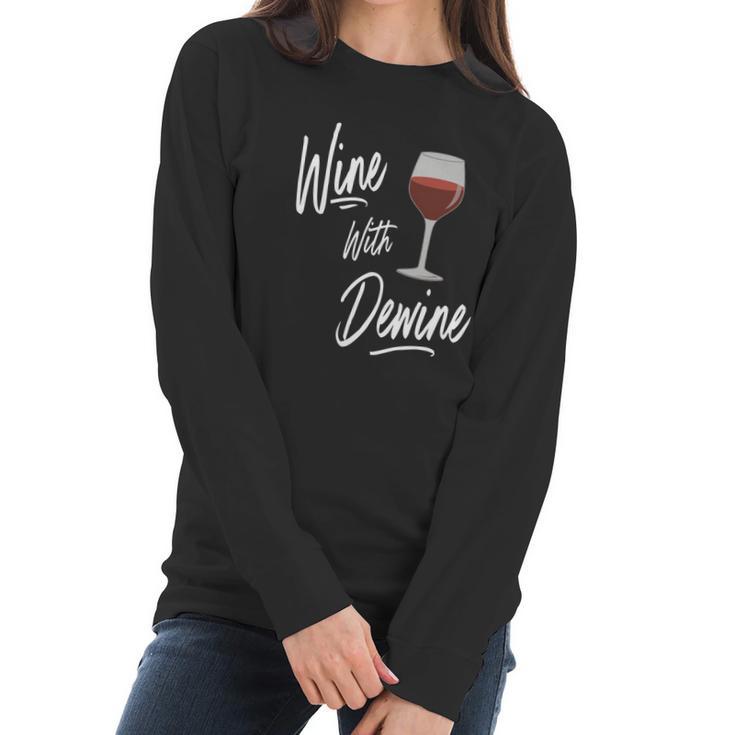 Wine With Dewine Drinking Game - Ohio Mike Dewine T-Shirt Women Long Sleeve Tshirt