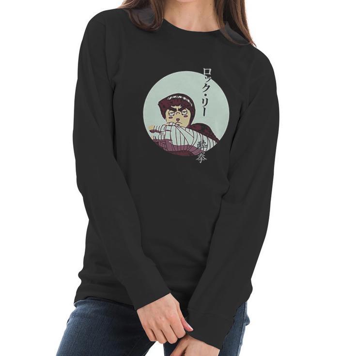 Yonfro Rock Lee Drunken Fist Naruto Manga Anime Women Long Sleeve Tshirt