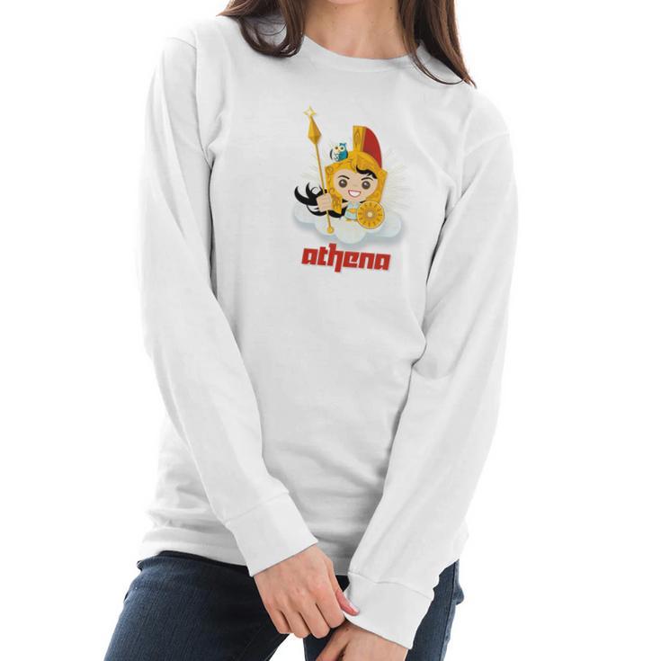 Womens Athena Greek Mythology Zeus Goddess Olympian Women Long Sleeve Tshirt