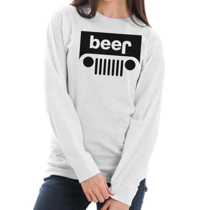 Beer Jeep Women Long Sleeve Tshirt