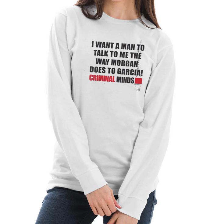 Womens Criminal Minds Morgan And Garcia Women Long Sleeve Tshirt