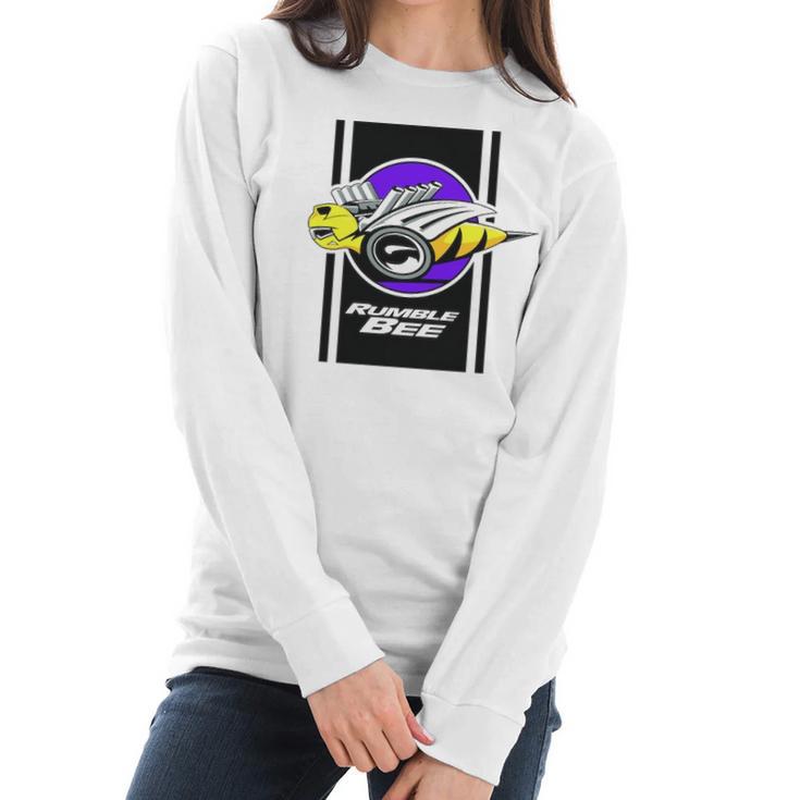 Dodge Ram Rumble Bee Graphic Design Printed Casual Daily Basic Women Long Sleeve Tshirt