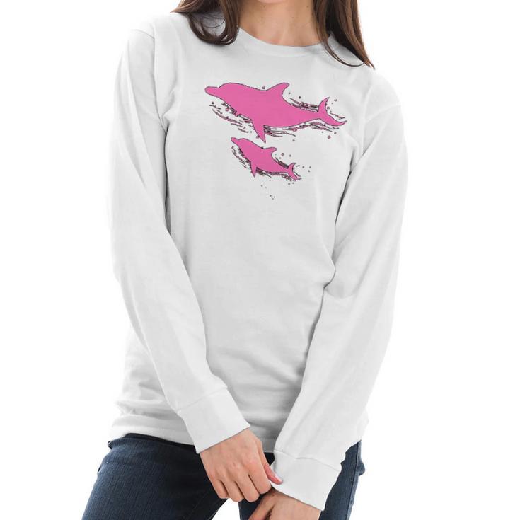 Dolphin Mom Women Long Sleeve Tshirt