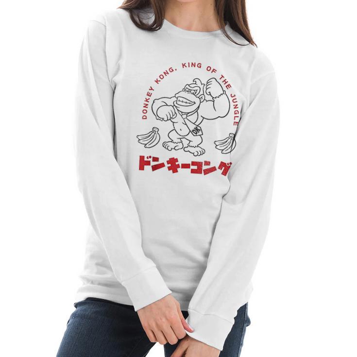 Donkey Kong King Of The Jungle Women Long Sleeve Tshirt