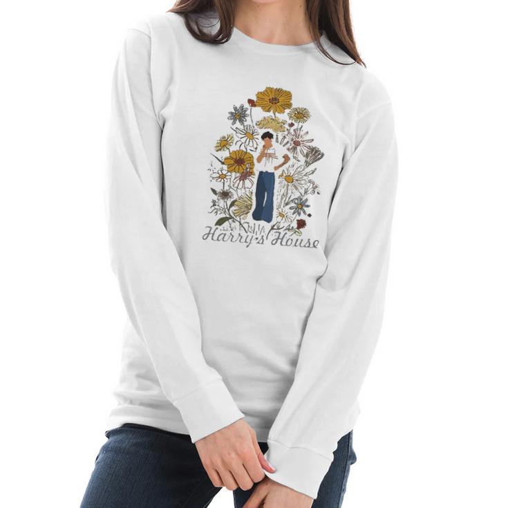 Floral Harrys House Art Gift Women Long Sleeve Tshirt