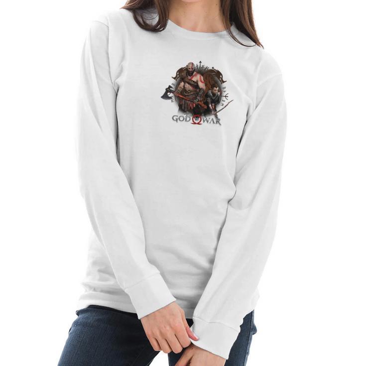 God Of War Kratos And Son Ready Women Long Sleeve Tshirt