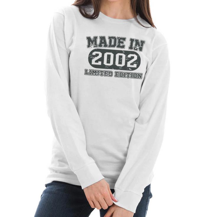 Made In 2002 Cool 20 Years Old Bday Men Women 20Th Birthday Women Long Sleeve Tshirt