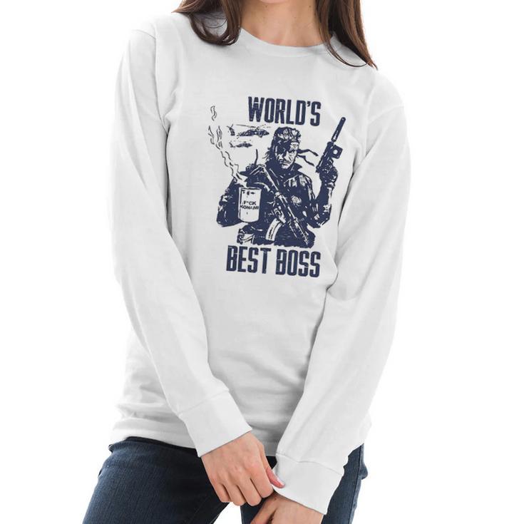 Metal Gear Solid Best Boss Coffee Women Long Sleeve Tshirt