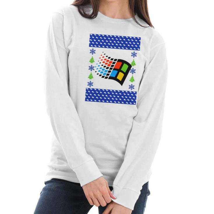 Microsoft 2020 Ugly Christmas Women Long Sleeve Tshirt