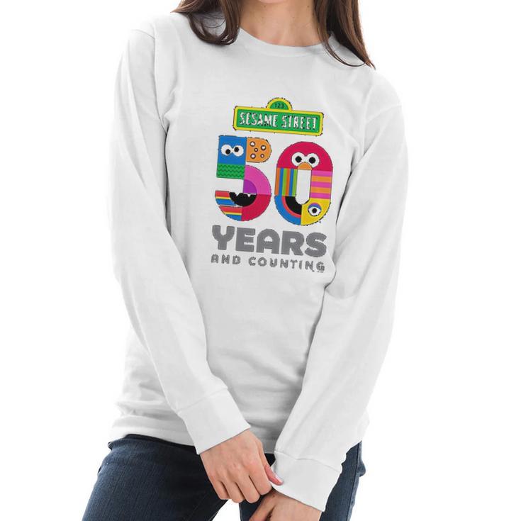 Sesame Street 50 Years Women Long Sleeve Tshirt