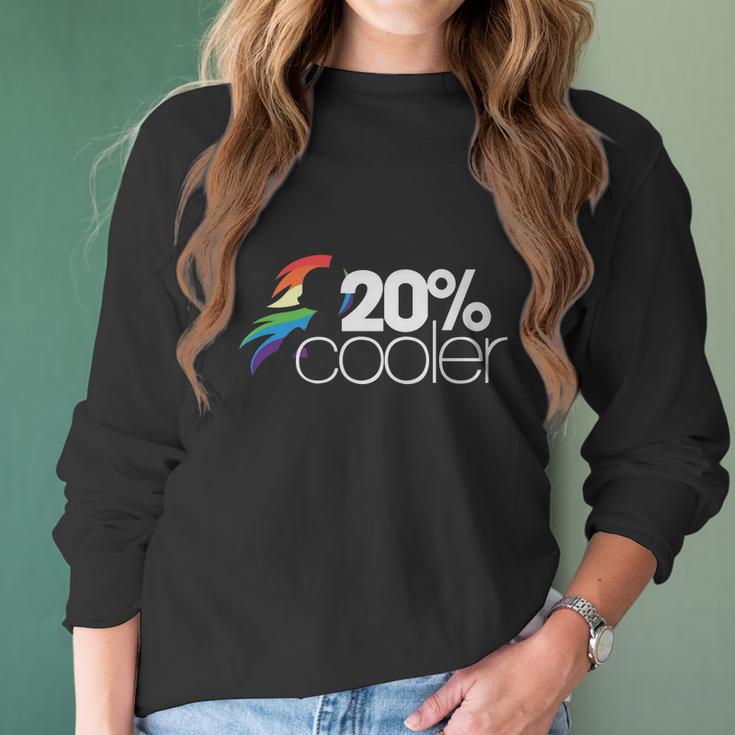 20 Cooler 20 Percent Cooler Cloud My Little Pony Friendship Is Magic Rainbow Dash Women Long Sleeve Tshirt