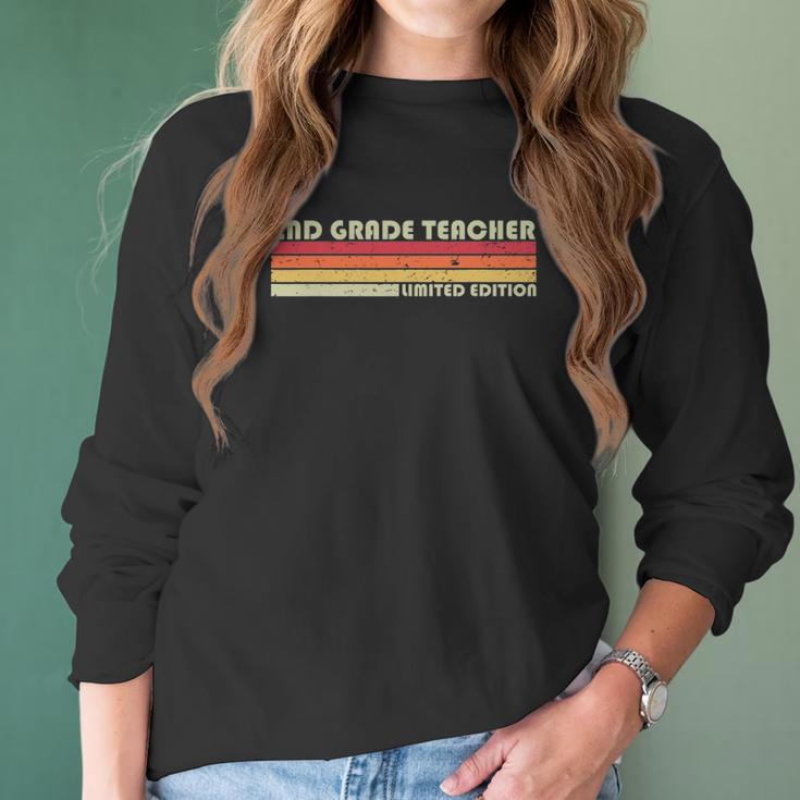 2Nd Grade Teacher Funny Job Title Profession Worker Women Long Sleeve Tshirt