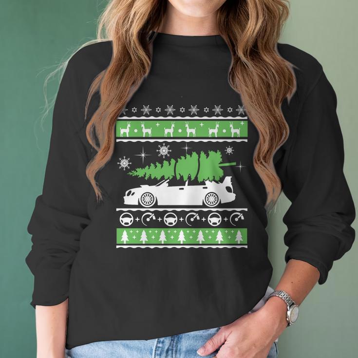 2X Low Toyota Corolla Ae92 Christmas Car Tree Ugly Sweater Women Long Sleeve Tshirt