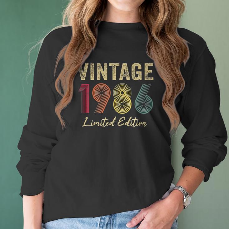 Womens 36 Years Old Gifts Vintage 1986 Limited Edition 36Th Birthday Women Long Sleeve Tshirt